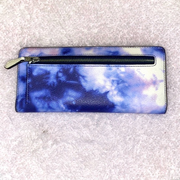Small blue tie dye Coach Bo-fold Wallet - Picture 2 of 4